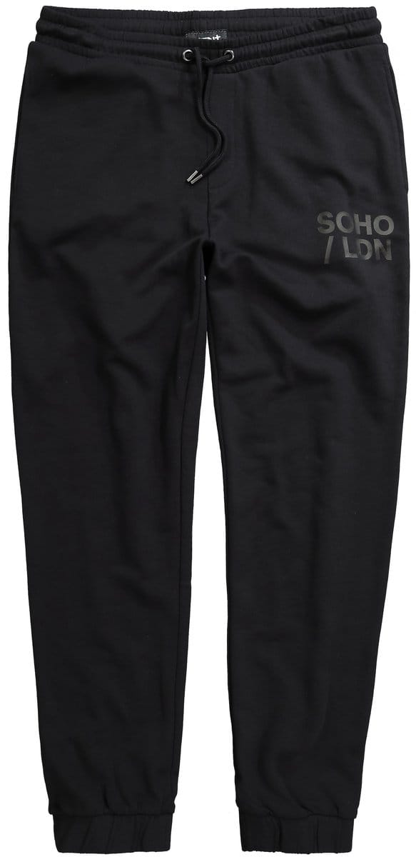 Men Plus - Heren - Sweatpants basic fit elastische tailleband - Zwart - Maat 3XL
