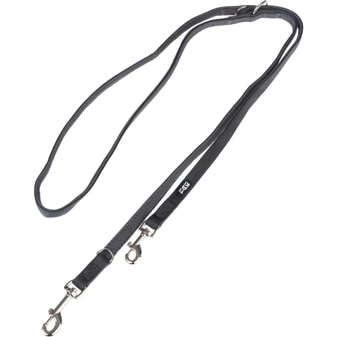 TIAKI Hondenlijn Mesh, antraciet - 200 cm lang, 15 mm breed