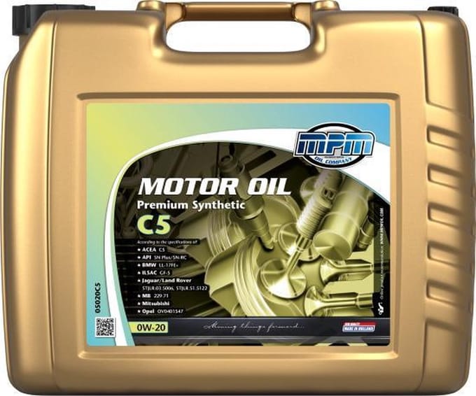 MPM motorolie 0w20 premium synthetic C5 - 20 liter