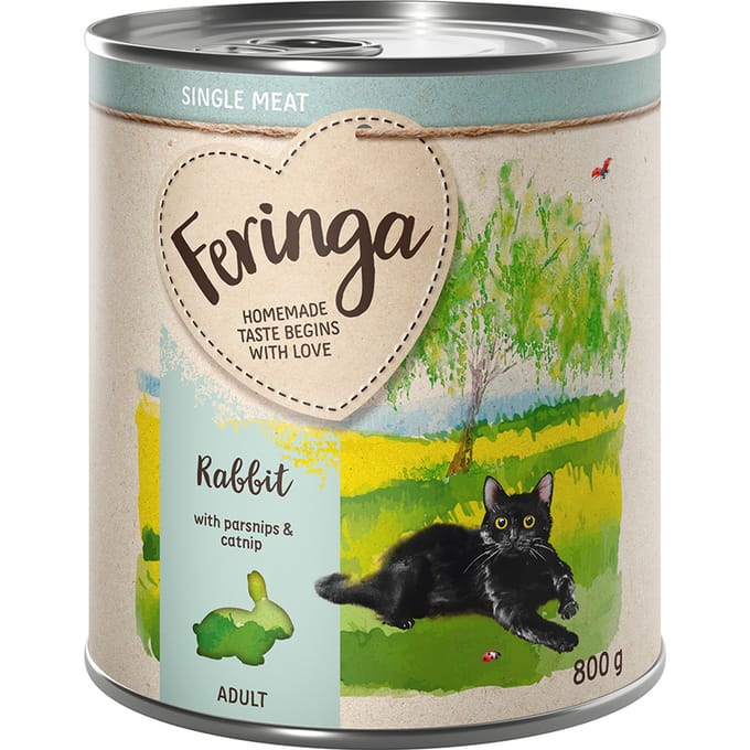 Feringa Single Meat Menu 6 x 800 g - Konijn met pastinaak & kattenmunt