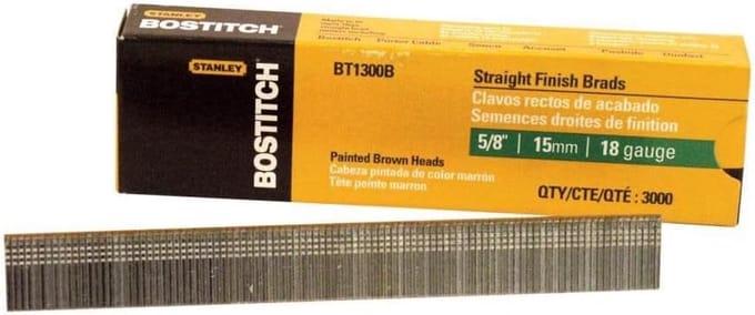 18GA Bradnagels 16mm (5/8 inch) Bruin - 3000 Stuks Set