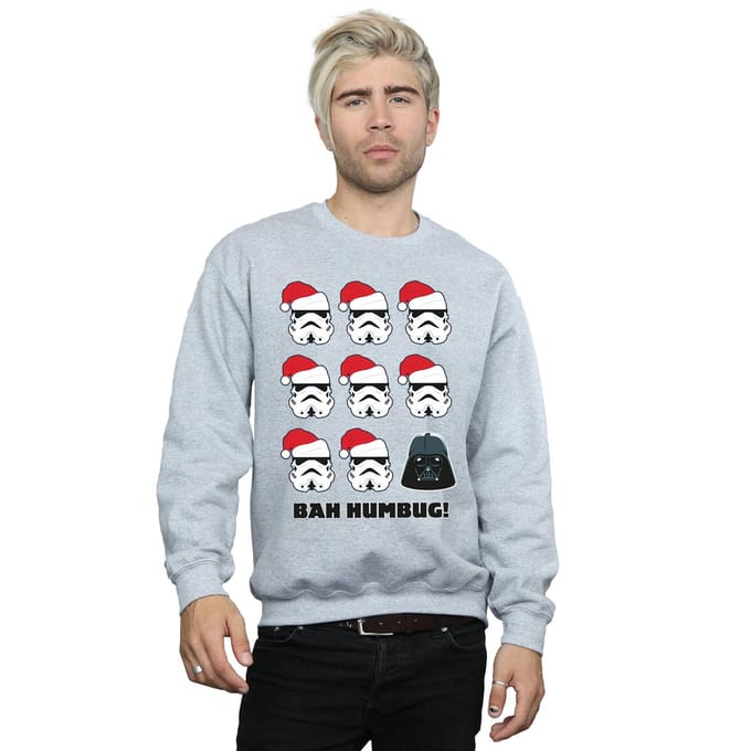 Star Wars Heren Kerstmis Humbug Sweatshirt (Sportgrijs)
