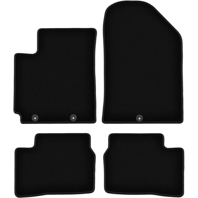 BASIC zwarte veloursmatten voor: Kia Picanto II JE hatchback (2011-2017)