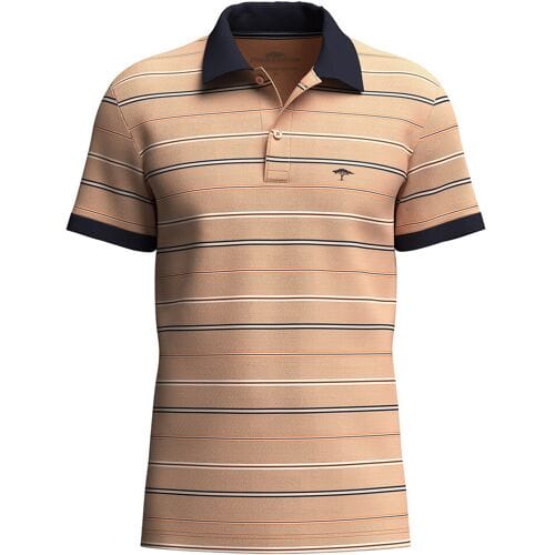 Fynch-Hatton Polo Two-Tone Multicolor Stripe Tangerine / male