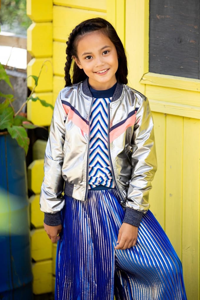 B. Nosy Kids Meisjes Jas - Maat 92 - Katoen - Elastaan - Polyester - Rits - Normaal - Vrouwen - Spij