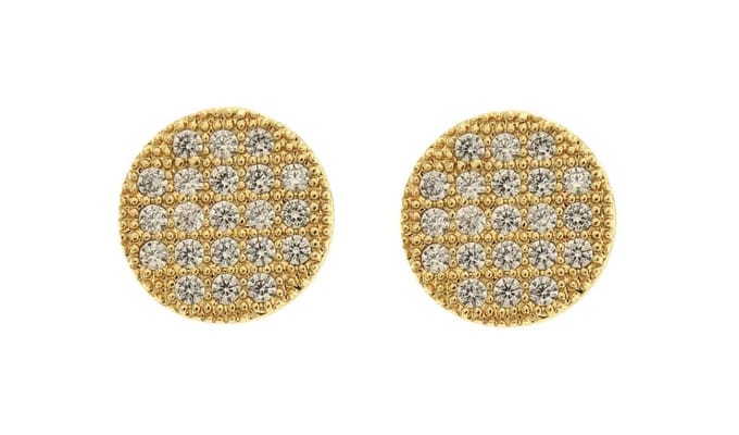 Behave - Dames oorknoppen goudkleur - Rond design - Feestelijke stijl