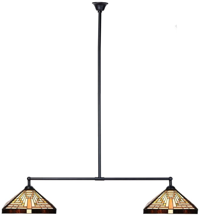 Tiffany T-lamp 2 lichts Rising Sun - Art Deco Trade