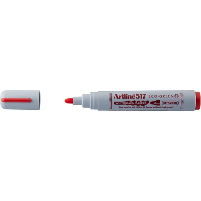 Whiteboardmarker Artline 517 Dry Safe Eco rond medium rood