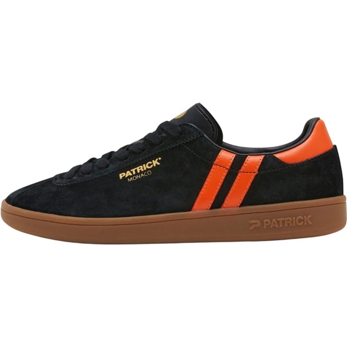 Patrick Mens Monaco Suède Cupsole Sneakers (Zwart/Oranje)