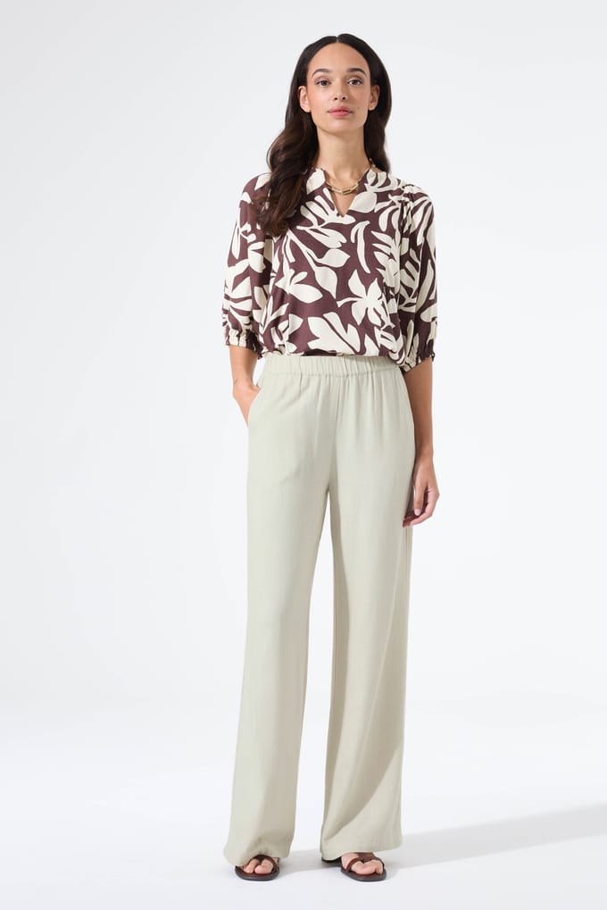 Damesbroek met wijde pijpen Garcia Wide Leg