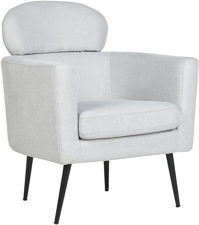 SOBY - Fauteuil - Lichtgrijs - Polyester