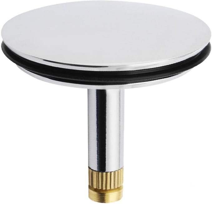 Dailygoods- Badplug Verstelbaar 43mm - Chock Plug - Afvoerplug - Verchroomd - Koper - Waterdicht - Badstop