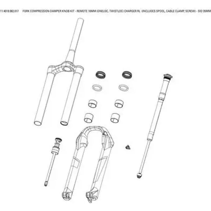 Compressiewiel kit Rockshox Rmt 10mm Chgr Rl Sid 35mm Slct