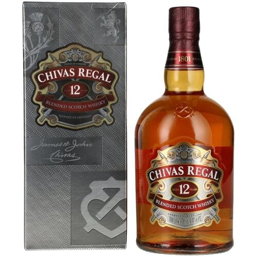 Chivas Regal 12 Years Old Blended Scotch Whisky 40% Vol. 1l in geschenkverpakking