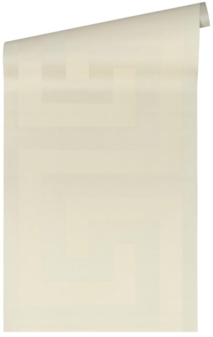 "GRIEKSE SLEUTEL" SATIJN GLANZEND BEHANG | Design - crème wit - A.S. Création Versace 5