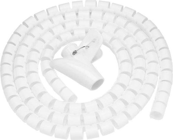 Tack Ritsslang - Ø22mm - Spiraalslang - 2m - Wit