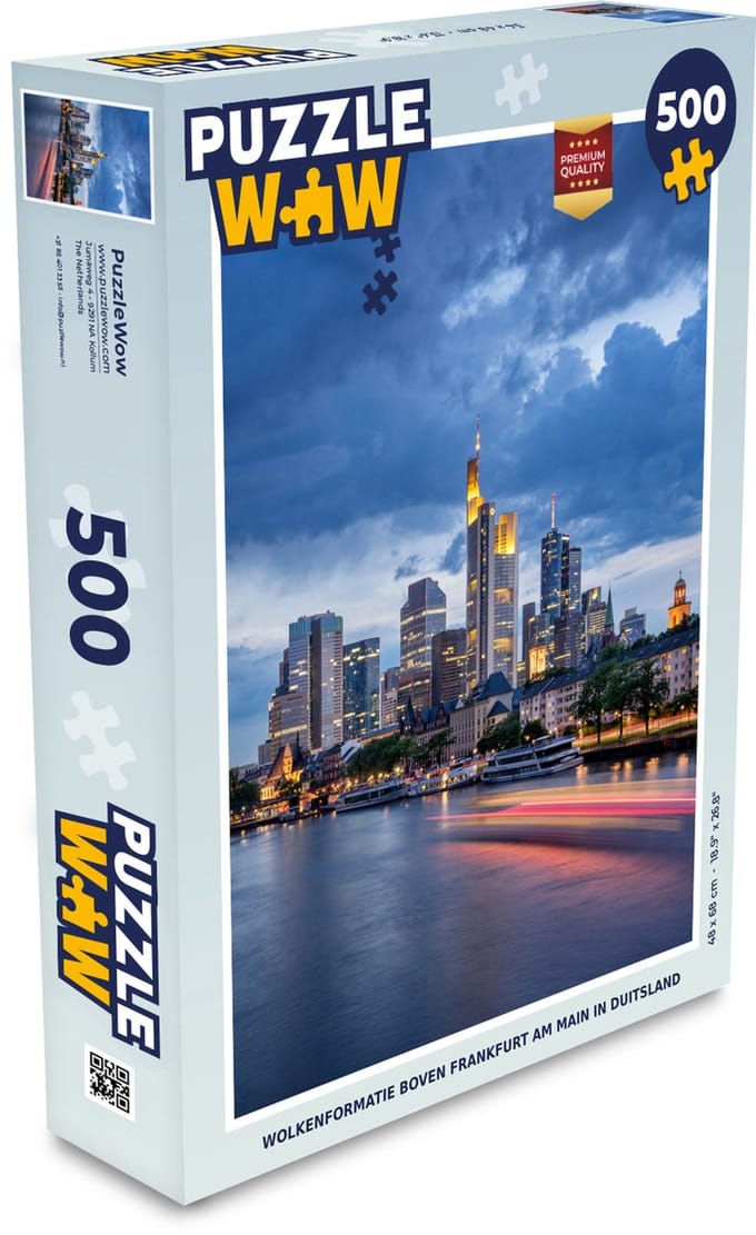 Puzzel Wolkenformatie boven Frankfurt am Main in Duitsland - Legpuzzel - Puzzel 500 stukjes