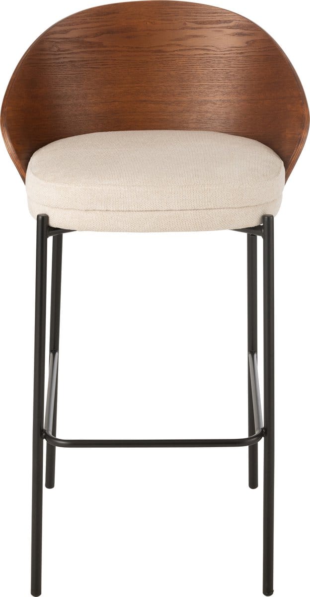J-Line barstoel Lone - multiplex/metaal - bruin/beige