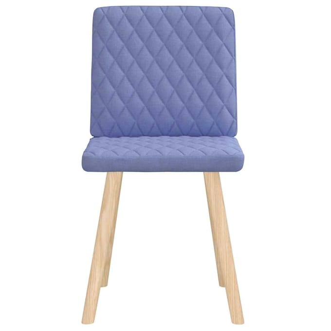 vidaXL - Eetkamerstoelen - 2 - st - stof - jeansblauw