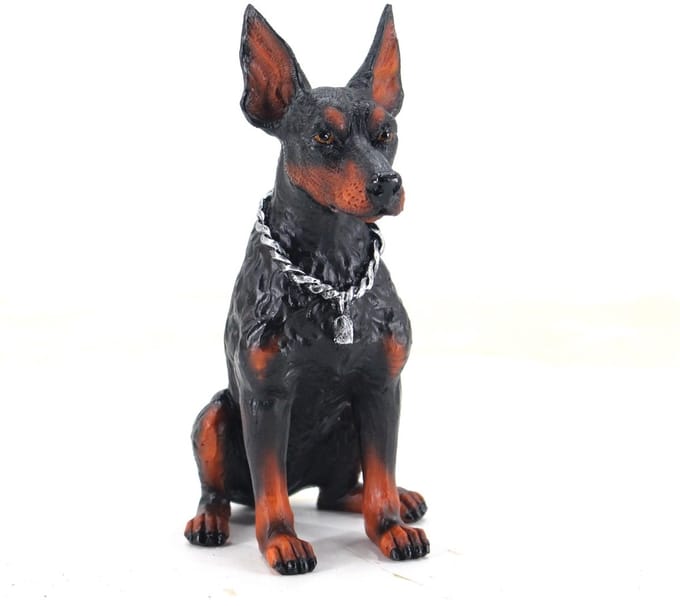 Doberman Pincher beeld - Decoratie - Woonaccessoires - Beeld - Zwart - 15cm Hoog