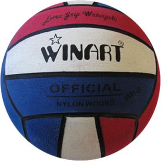 Waterpolobal Mini-polo Winart maat 3 rood-wit-blauw