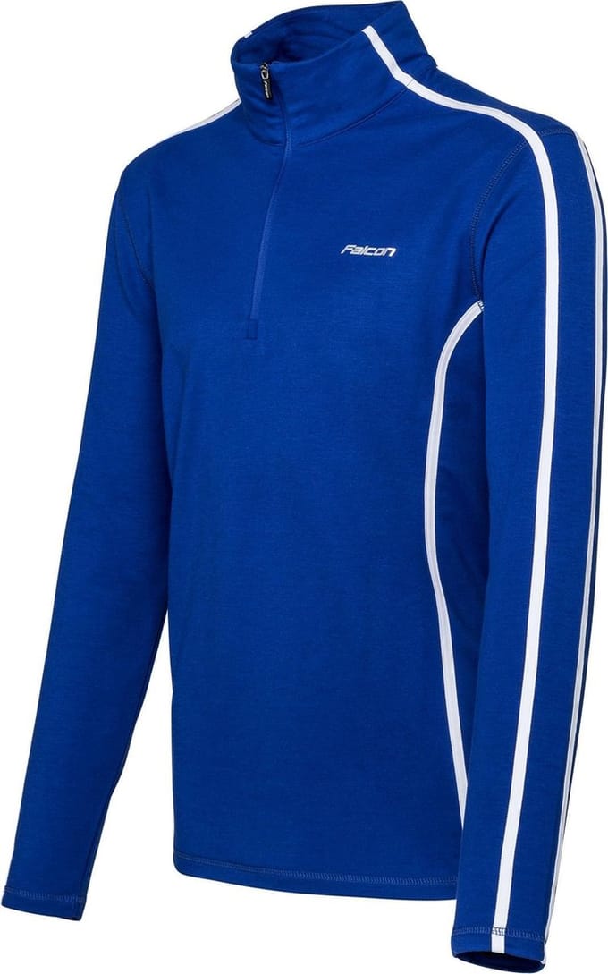 Falcon Wintersportpully - Maat S  - Mannen - blauw/wit