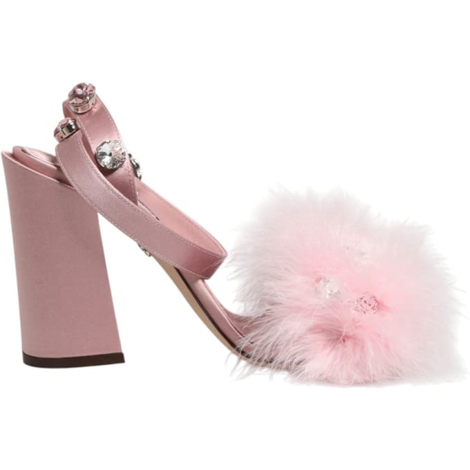 Dolce & Gabbana Roze Pailletten Enkelsandalen Schoenen