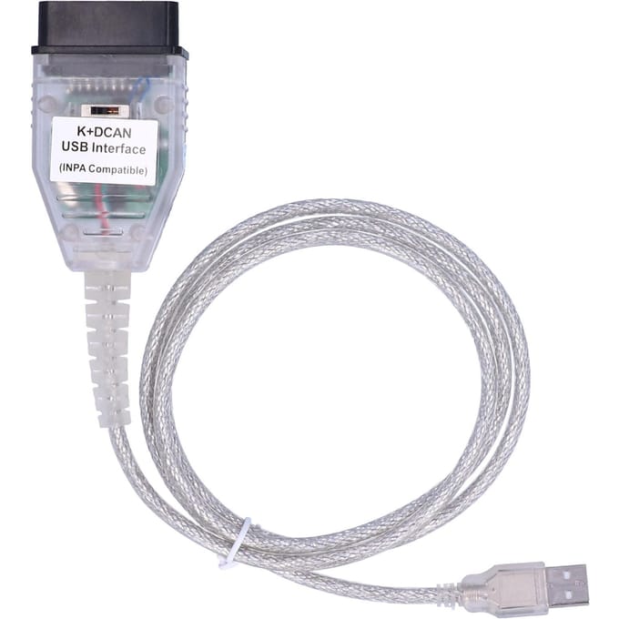 1224V OBD Kabeladapter met Schakelaar voor K+CAN K+DCAN Auto Auto Foutdiagnose Tool gray