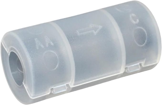 Batterij Omvormer - Adapter Container - Energie Omzetten - Lichtgewicht Compact Design - 5x2.5x2.5cm - Transparant