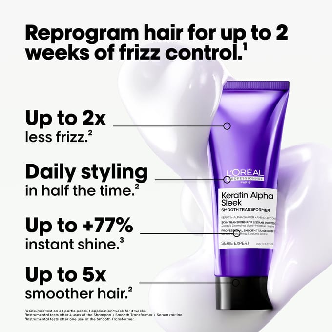 L’Oréal Professionnel Paris Serie Expert Keratin Alpha Sleek Smooth Transformer Anti-kroes conditioner Dames 200 ml