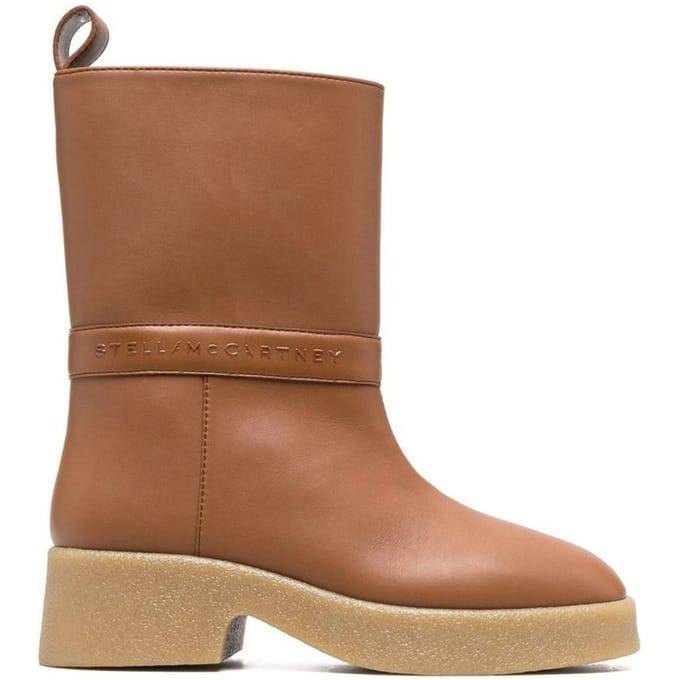 Stella McCartney Bruine Polyethyleen Enkellaarsjes