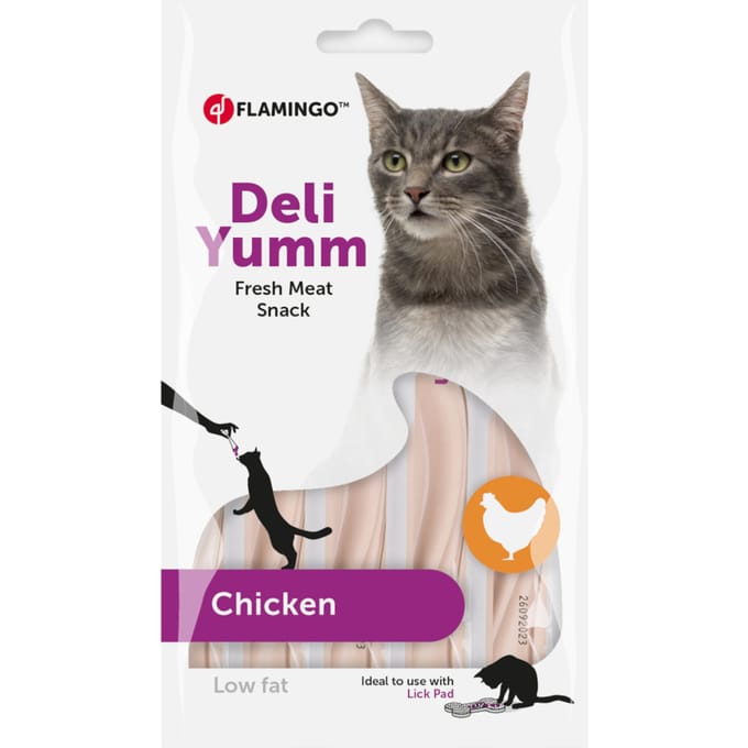 5x14g met kip Flamingo Deli Yumm Paste kattensnack