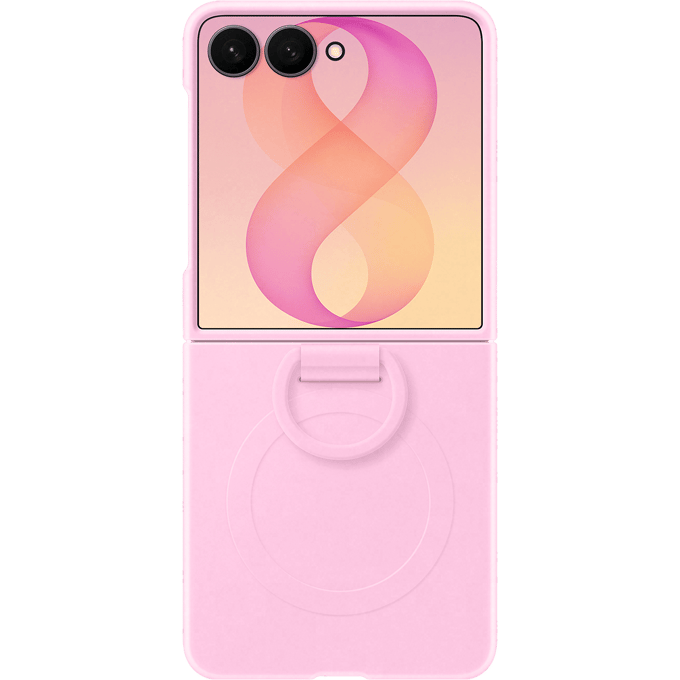 Silicone Magnet Cover Ring voor de Samsung Galaxy Z Flip 8 - Roze