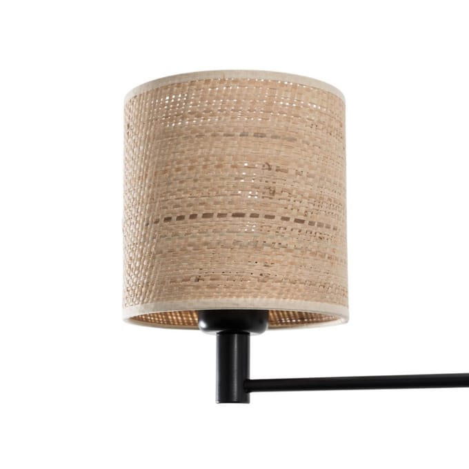 Euluna Wandlamp Solo, cilinder, jute licht