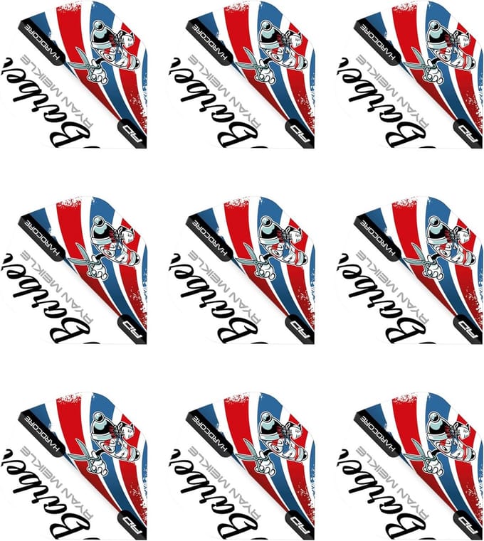 Set van 9 Hardcore Dartpijlen met 3 Flights Sets voor Precisie en Snelheid