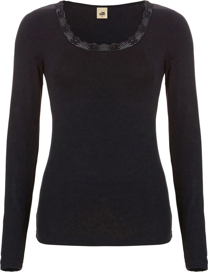 Ten Cate thermo long sleeve lace zwart voor Dames | Maat S