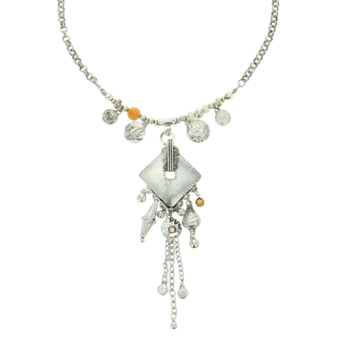 Behave - Zilverkleur ketting met speelse hanger - Boho stijl voor elke dag