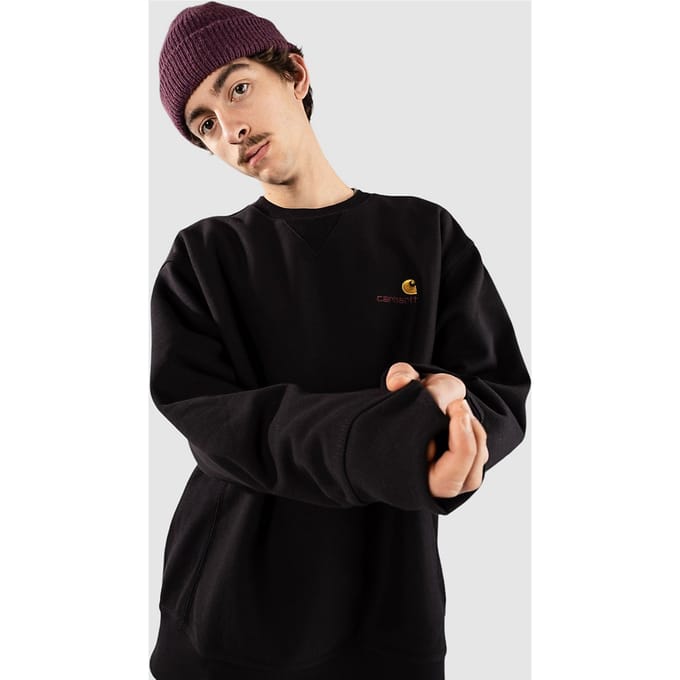 fenol Carhartt Wip Amerikaans script zweet - zwart