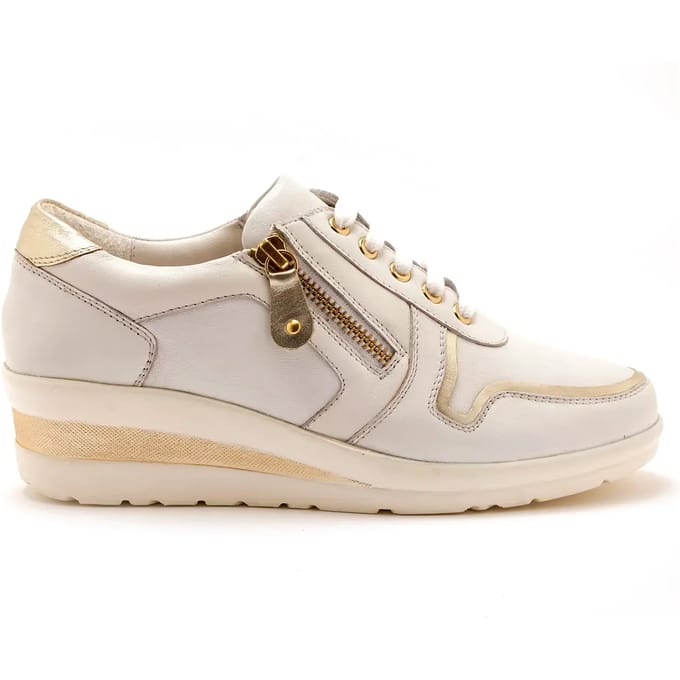 Leren enkeltrainers voor dames Pédiconfort