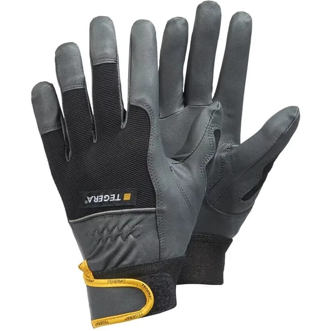 Beschermhandschoenen van synthetisch leer met klittenbandsluiting TEGERA Pro Microthan