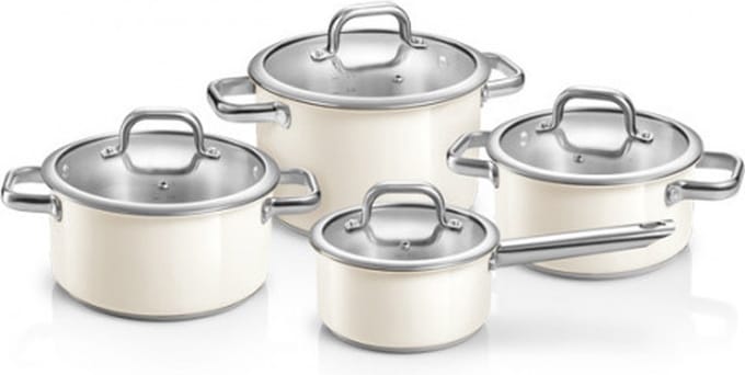 Tescoma Delight Kookpannenset - 8 delig - RVS cremewit