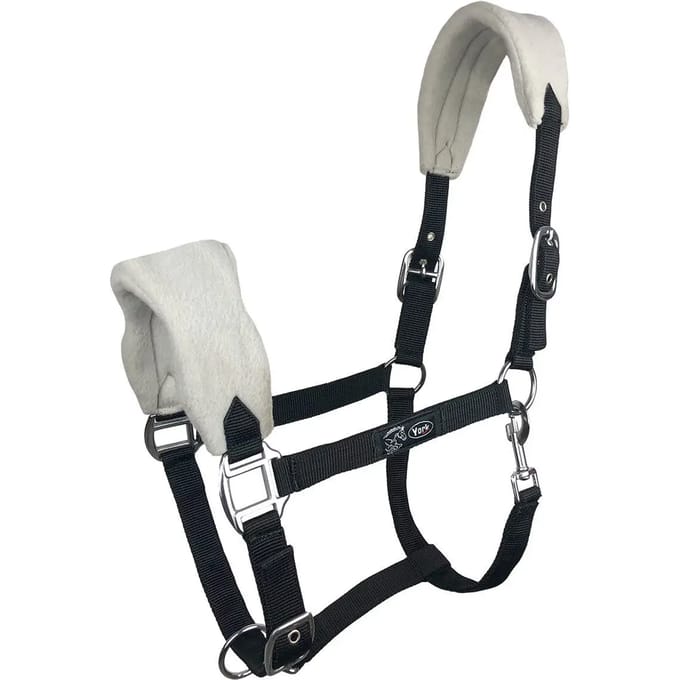 Marco Pony York Halster Met Voering - Zwart Grijs