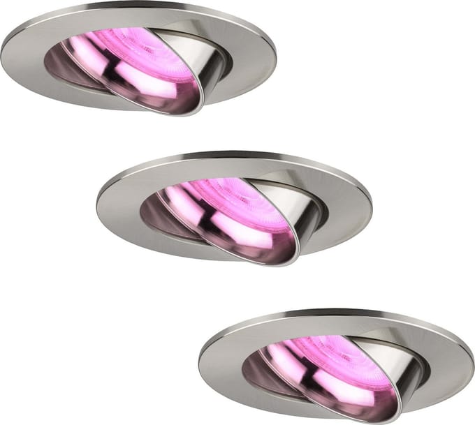 Ledvion - 3X SMART LED Inbouwspot Rio - RVS - Dimbaar