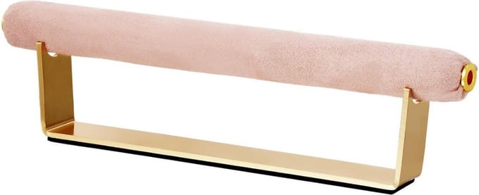 Ringen display - Roze Suedine - Zacht - Houder - Goud