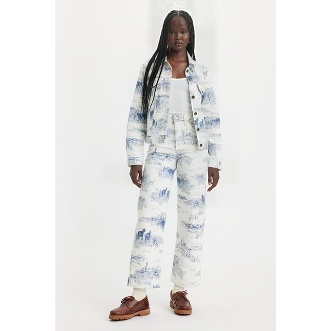 Levi's Ribcage Straight Jeans Pant White Maat: W23L27 | Straight Jeans Outlet | Dames | Wit