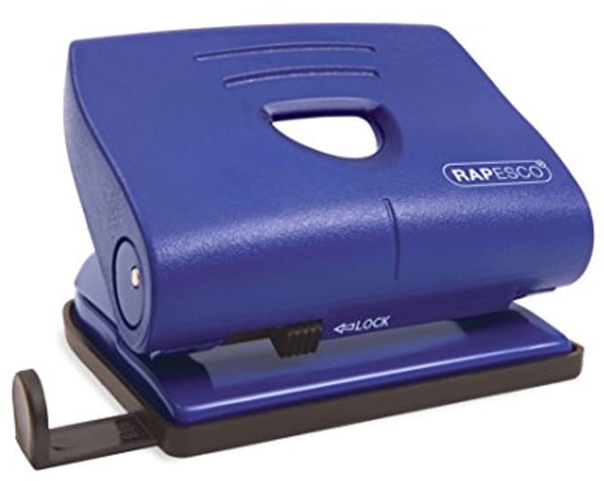 2-Holes Paper Punch with 22 Sheets Capacity - Blue