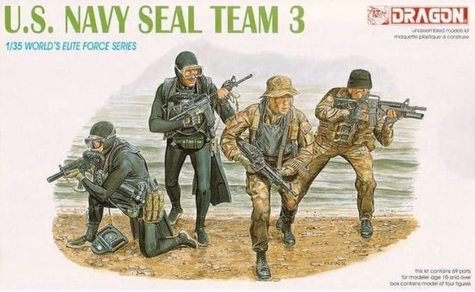 Dragon Modelbouwpakket Militaire voertuigen - 3025 US Navy Seals Team 3 - Figures Plastic - 1:35 - Modelbouw