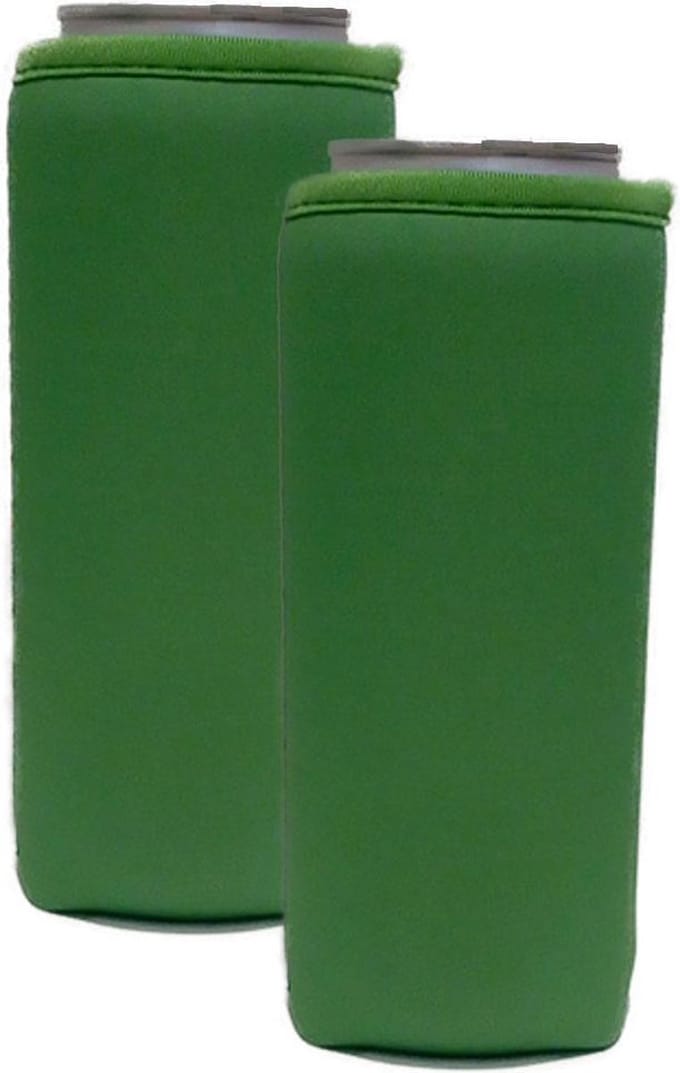 Eizook 2 st. Koelhoud blik hoes 50cl - Groen - blik koelhoudhoes
