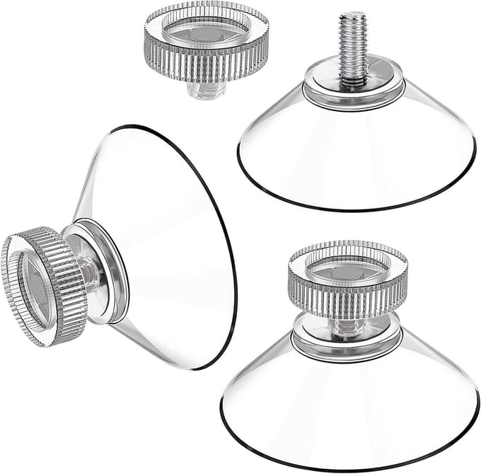 Zuignap met schroefdraad - Transparante Zuignap - 25 Stuks