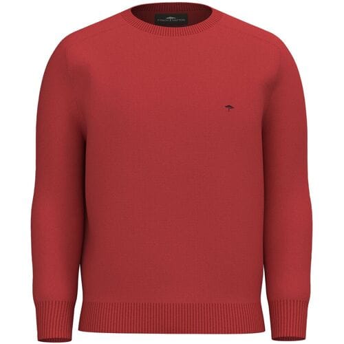 Fynch-Hatton Trui O-Neck Supersoft Cotton Knit Poppy Red / male